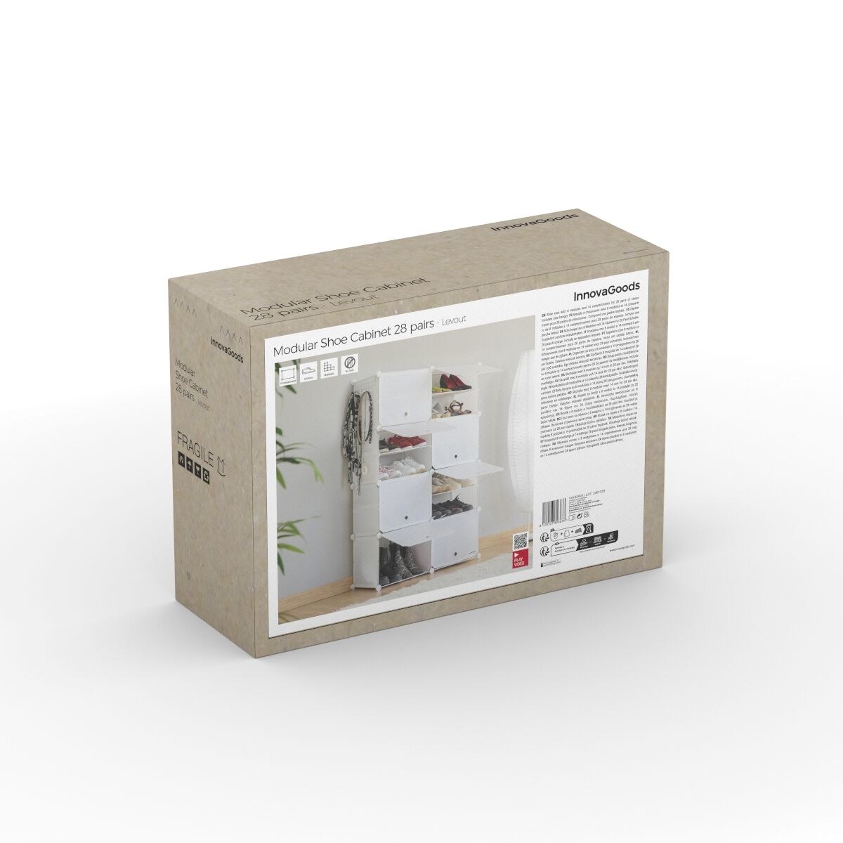 Portable Modular Shoe Cabinet White