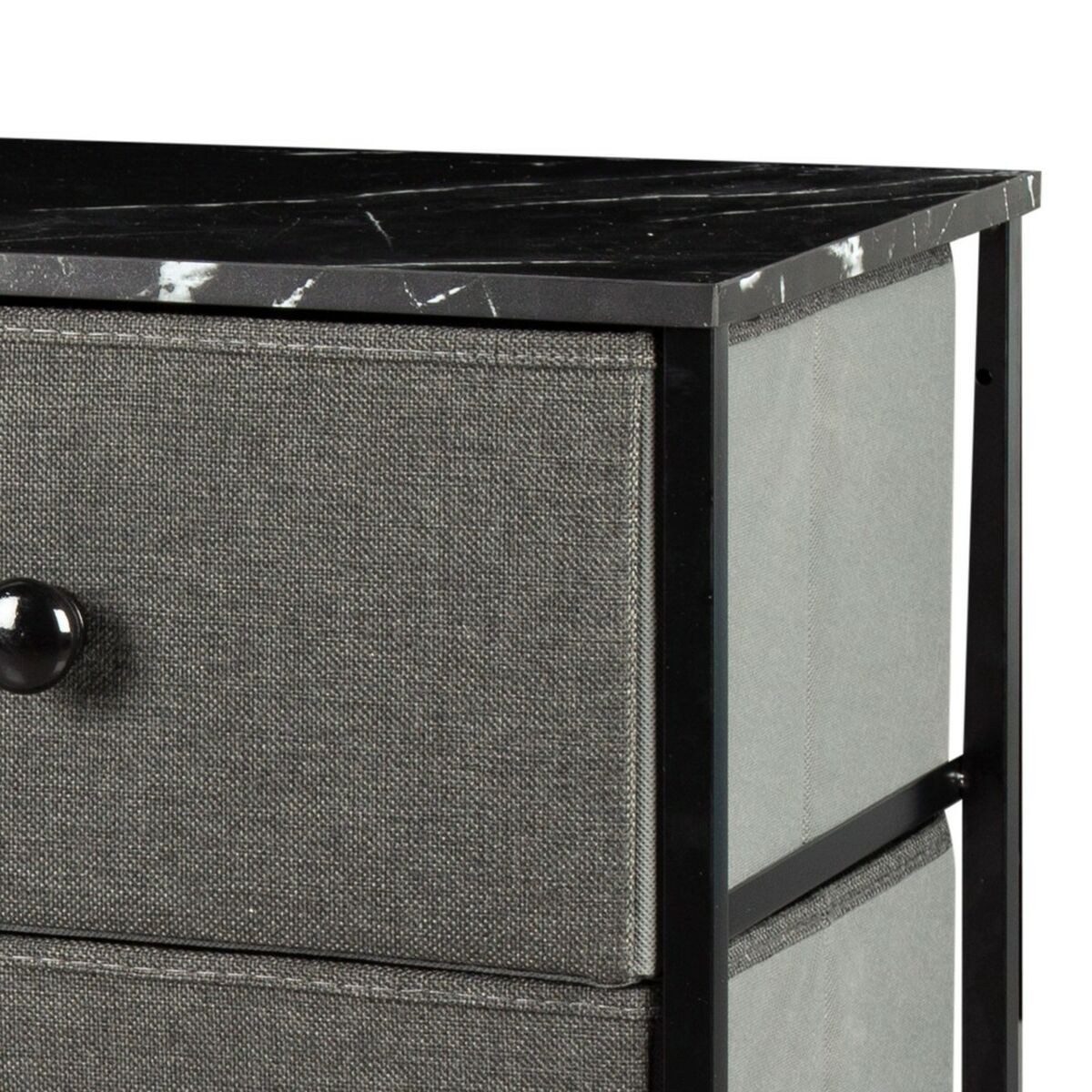 Chest of drawers Grey Marble 80 x 62 x 30 cm