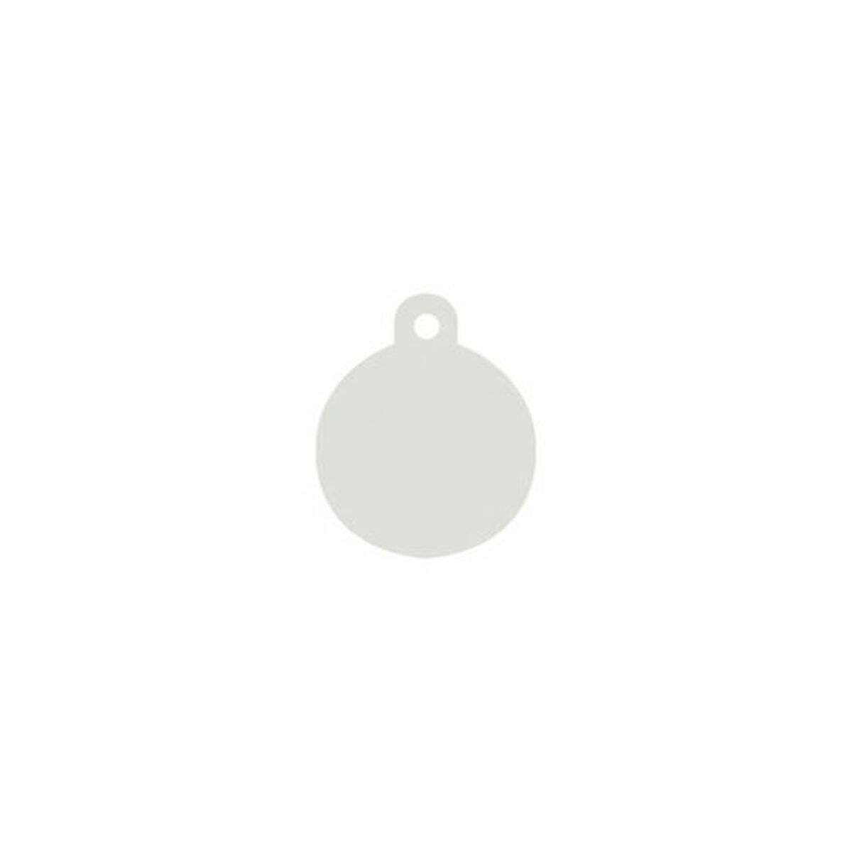 Identification plate for collar Circle White