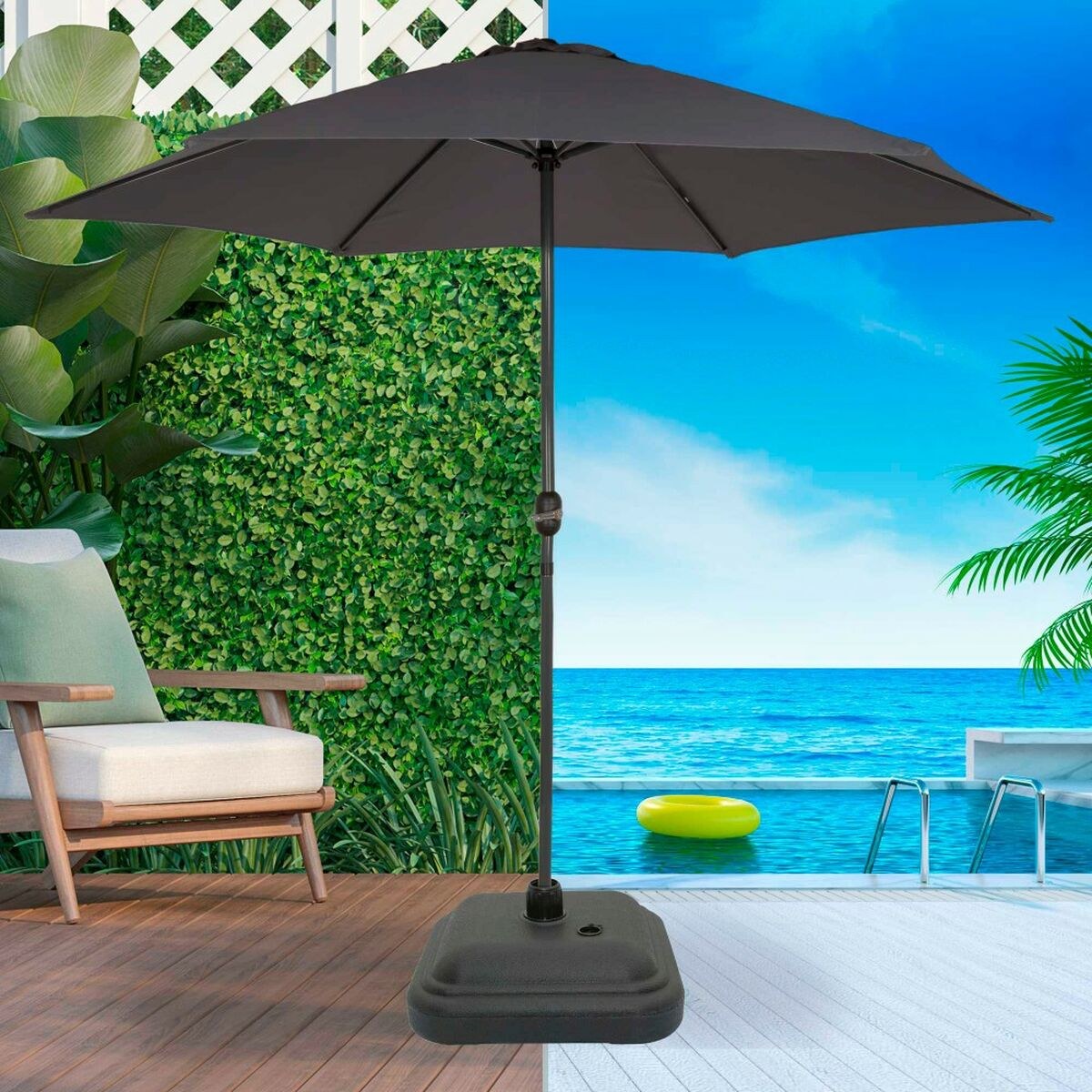 Основание для пляжного зонта Чёрный Пластик 35 x 13 x 35 cm