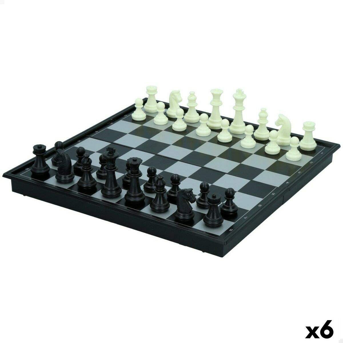 Игровая доска для шахмат и шашек Пластик (6 штук)