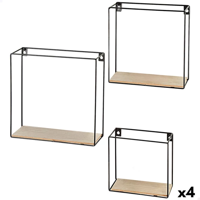 Полка Железо Деревянный MDF 30 x 30 x 10 cm (4 штук)