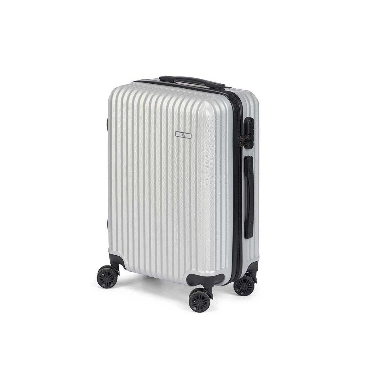 Cabin suitcase Light grey 55 x 35 x 20 cm Stripes