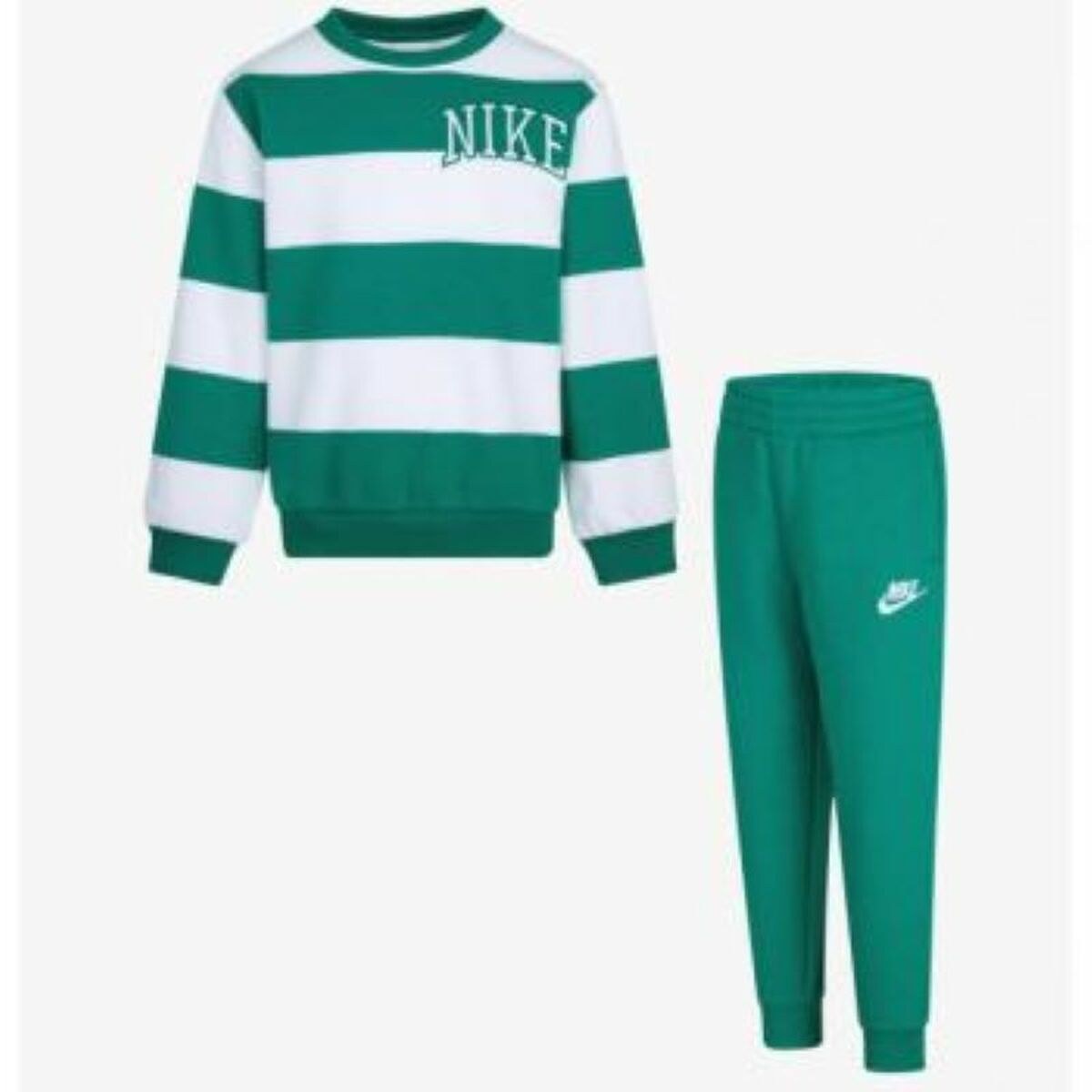Предметы одежды N NSW CLUB SNL STRIPE CREW 86M256 Зеленый