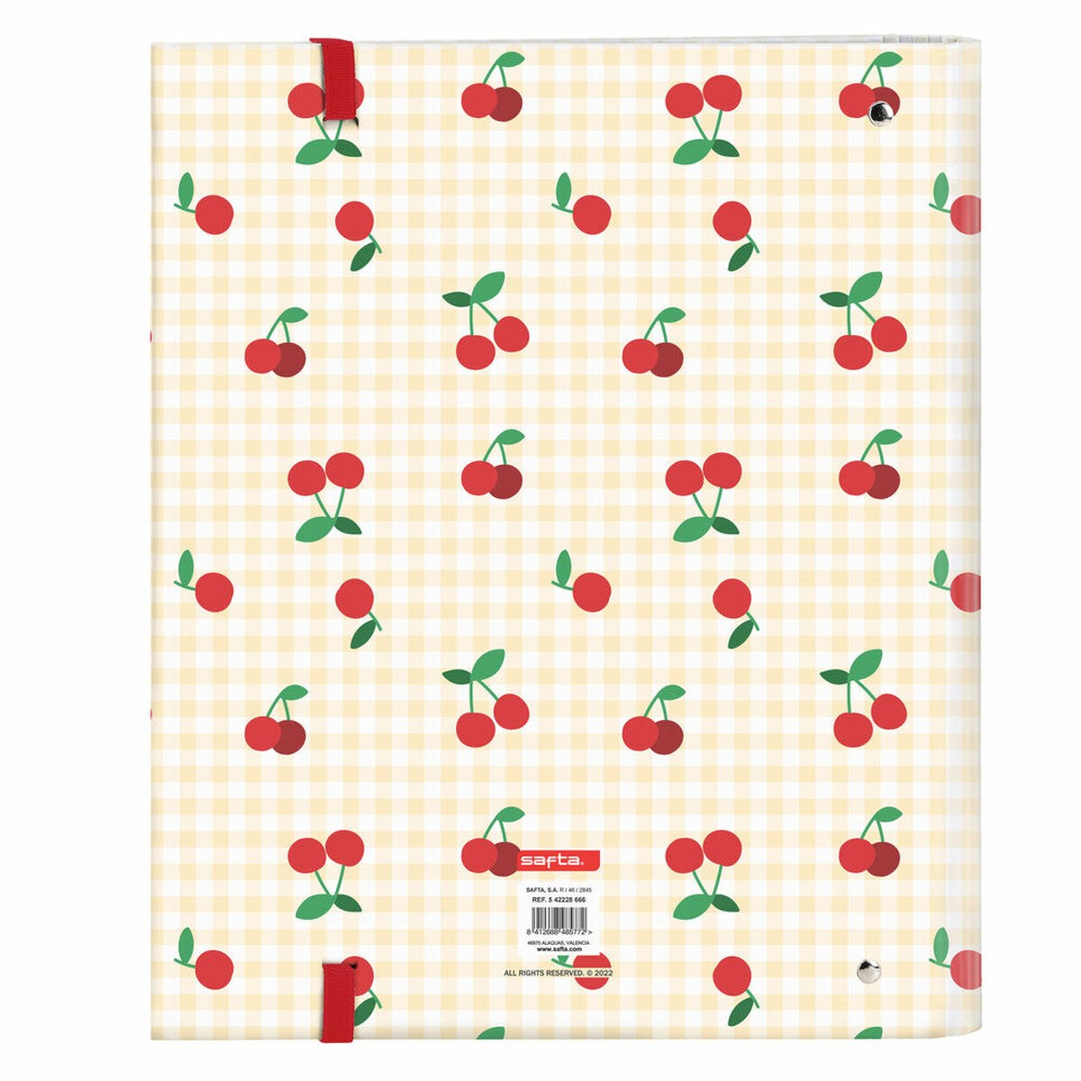 Ring binder Cherry A4 Beige (27 x 32 x 3.5 cm)