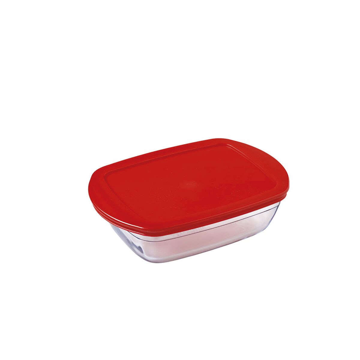 Прямоугольная коробочка для завтрака с крышкой Cook&store Ocu Красный 400 ml 17 x 10 x 5 cm Cтекло Силикон (6 штук)