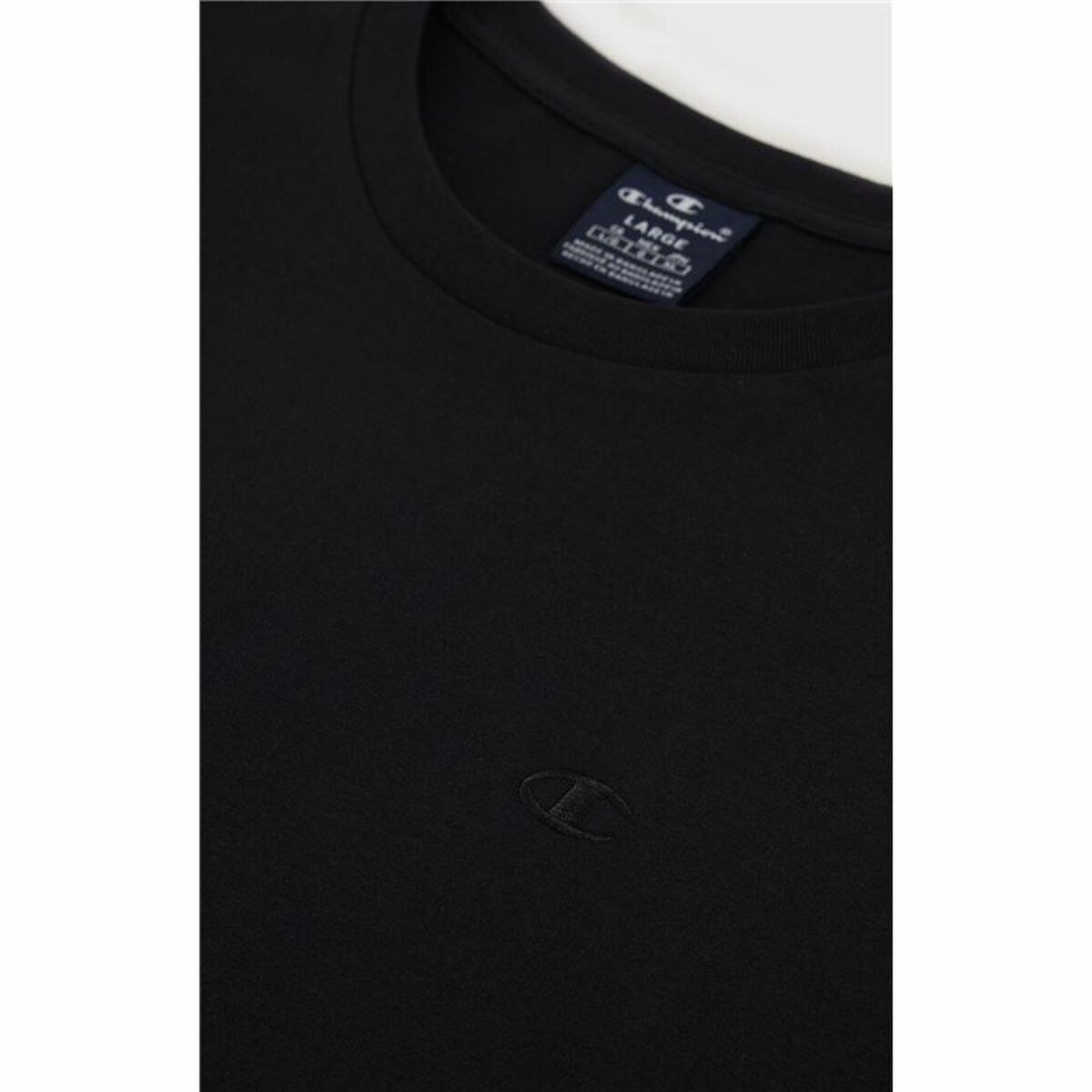 Футболка с коротким рукавом мужская Crewneck Чёрный