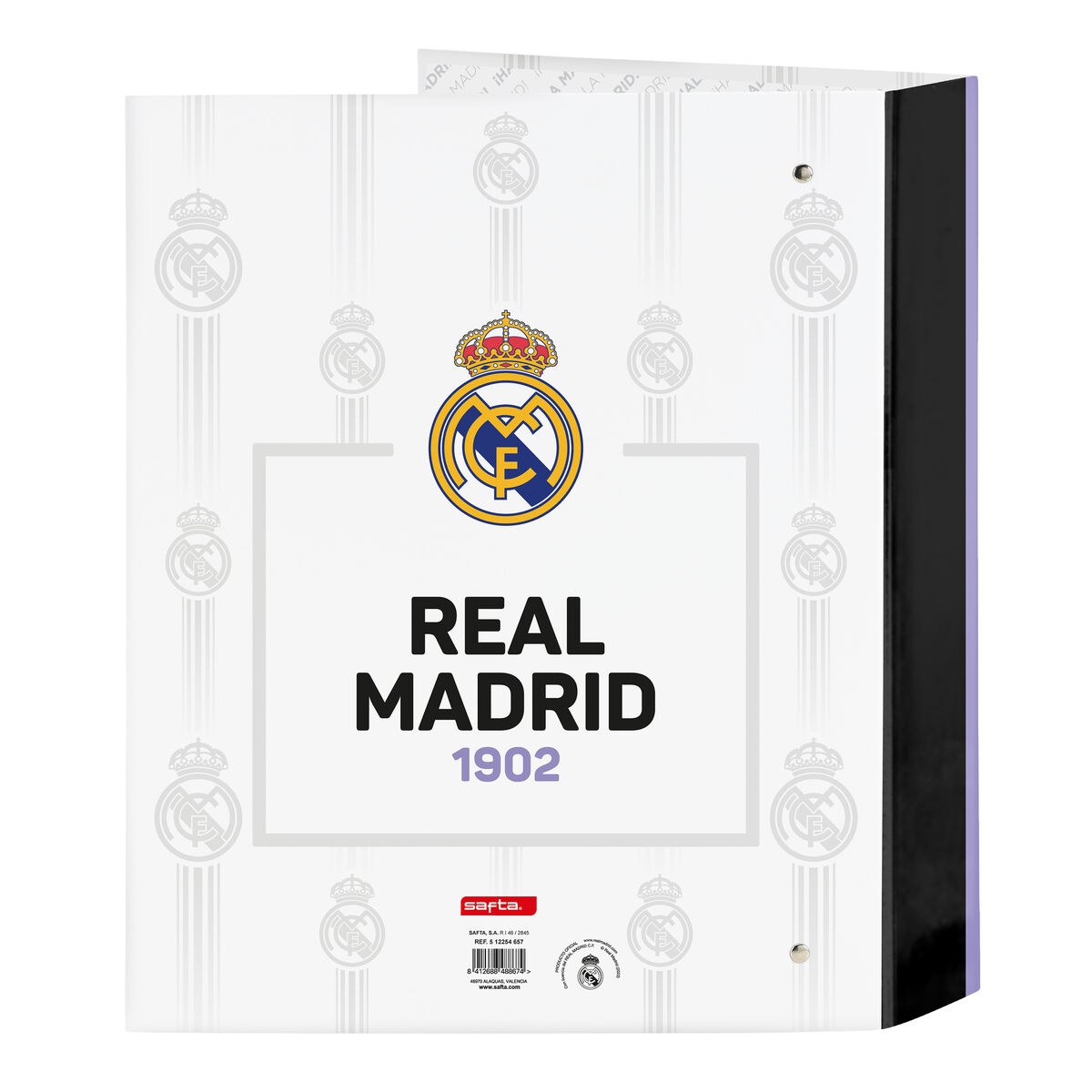 Ring binder Black White A4 (27 x 33 x 6 cm)