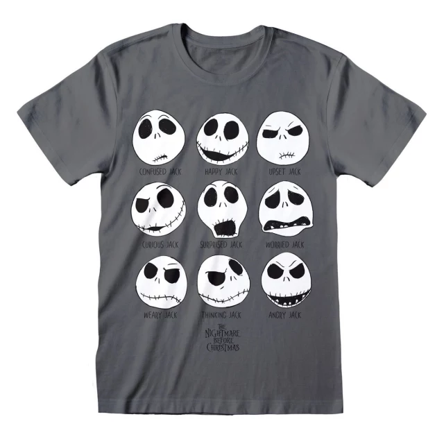 Unisex Short Sleeve T-Shirt Many Faces Dark grey