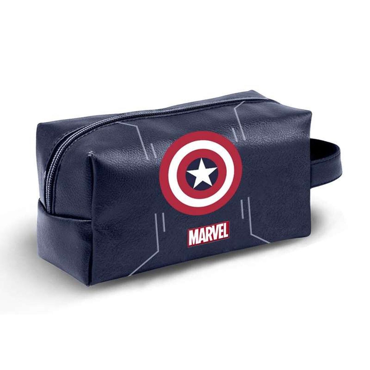 Travel Vanity Case Navy Blue PVC 13 x 27 x 13 cm