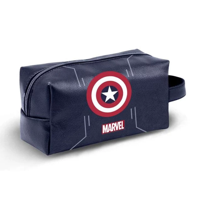 Travel Vanity Case Navy Blue PVC 13 x 27 x 13 cm