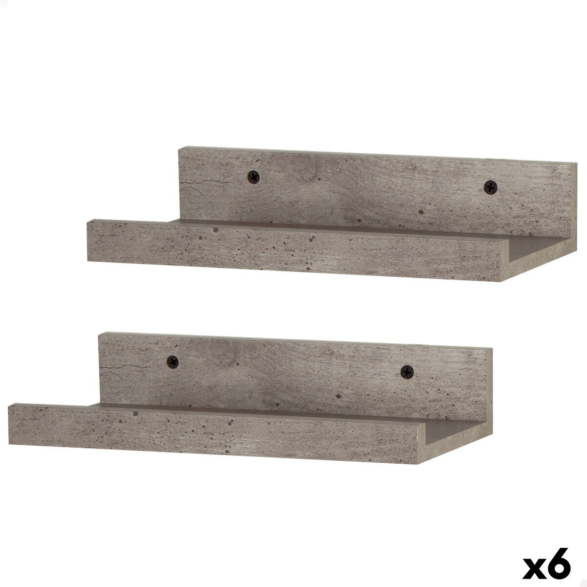 Shelves MDF Wood 25 X 5 X 10 CM (6 Units)