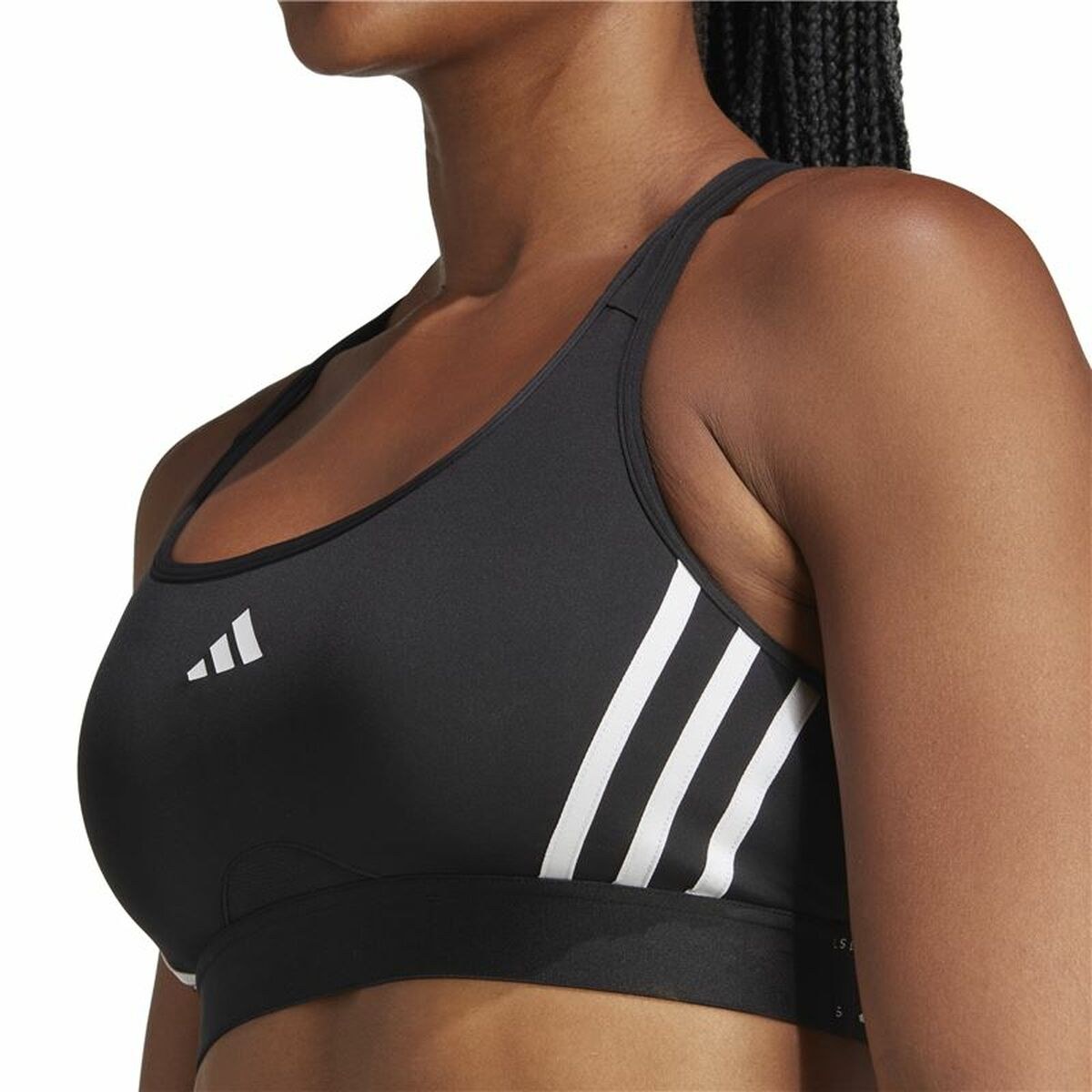 Спортивный бюстгальтер Essentials Powereact Mid Чёрный
