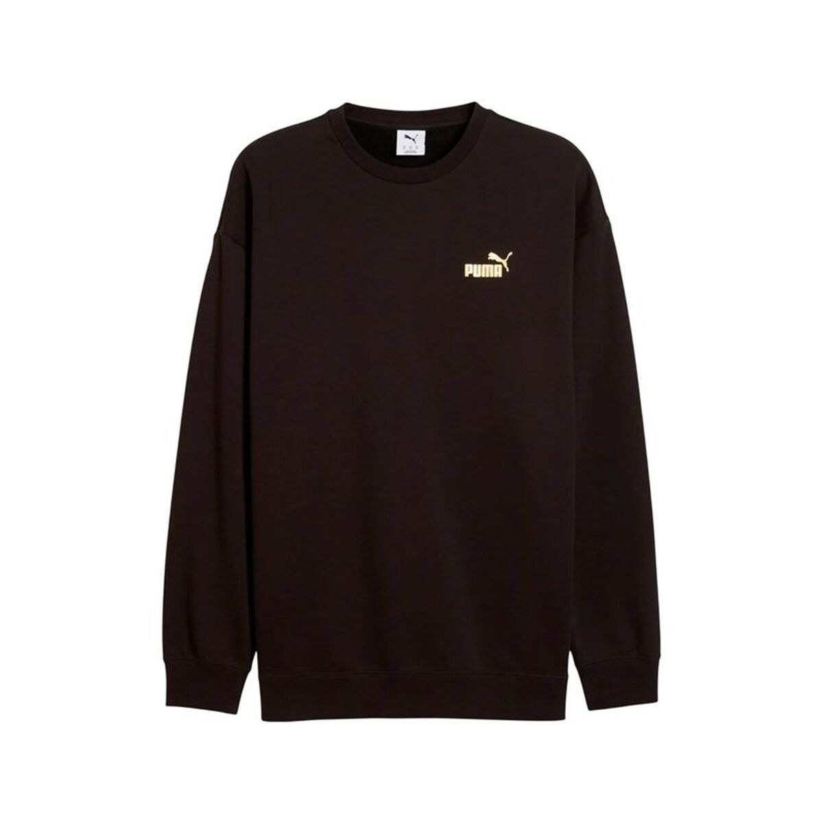 Men’s Sweatshirt without Hood Maximal Metallic Relaxed Black
