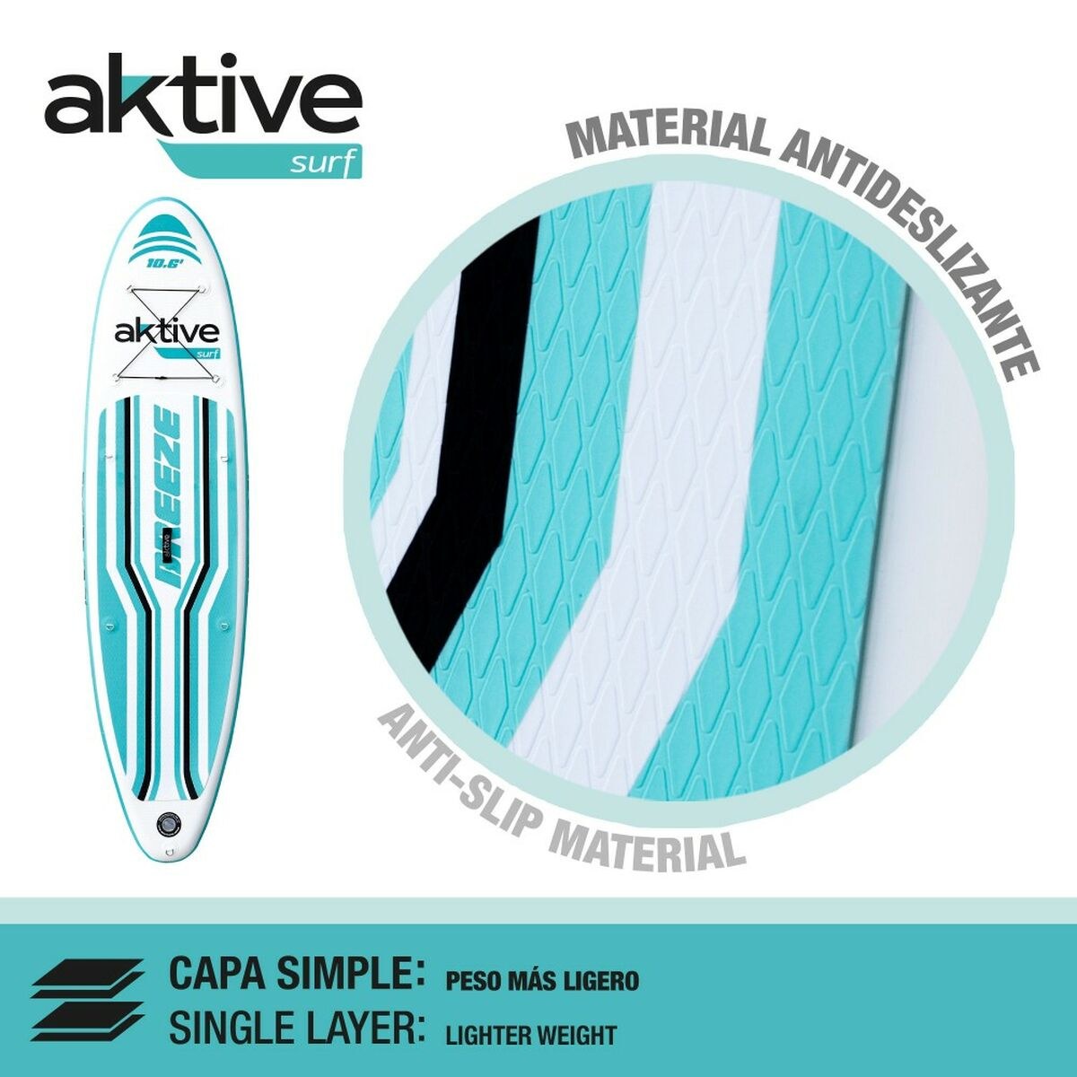 Inflatable Paddle Surf Board with Accessories Blue