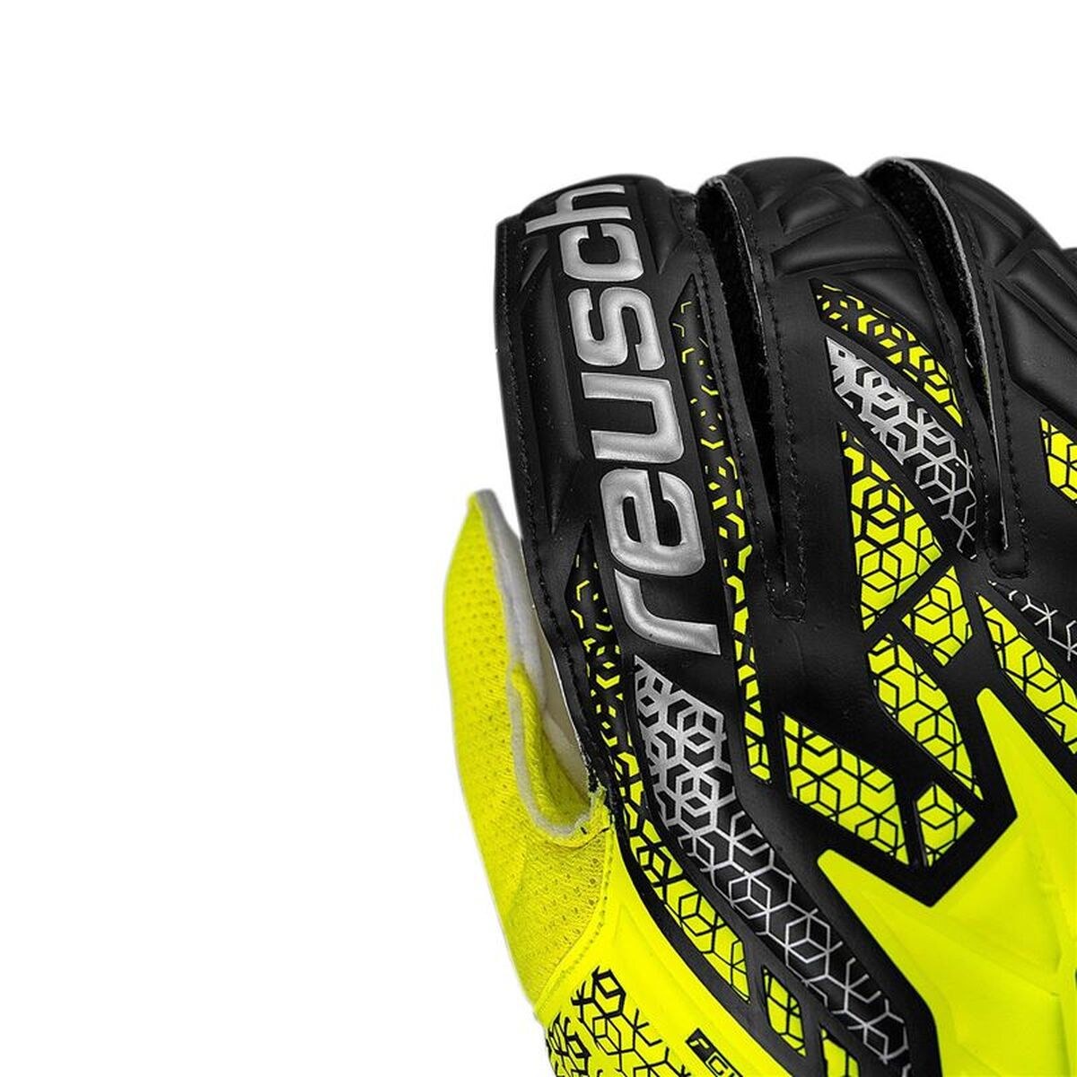 Goalkeeper Gloves Attrakt Solid safe Yellow Adults
