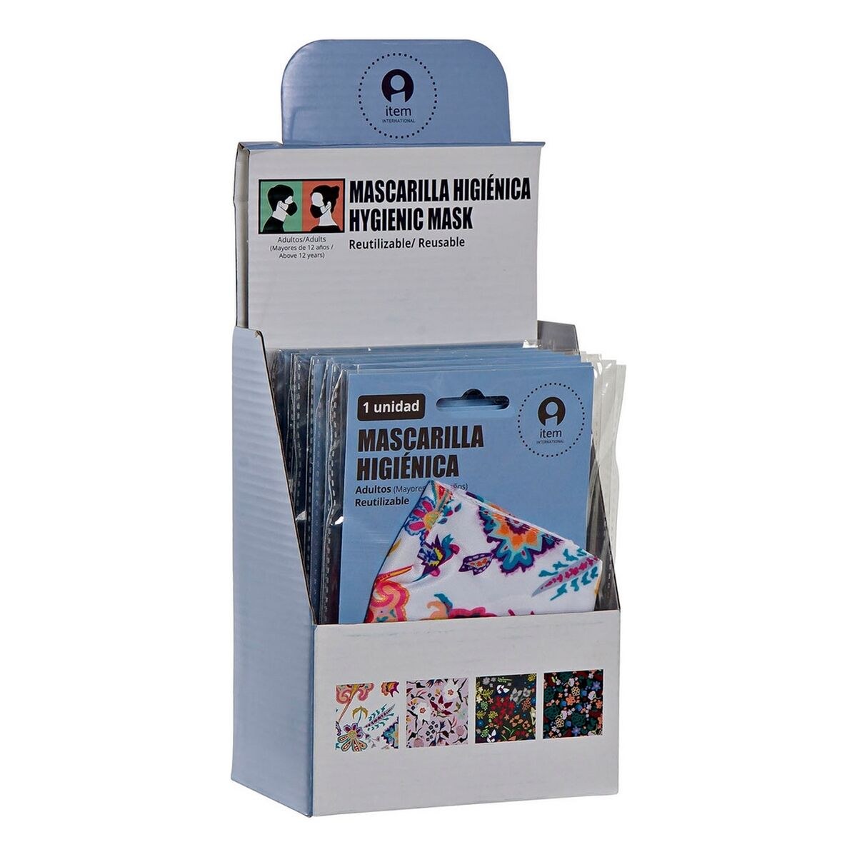 Hygienic Face Mask Multicolour 4 Units