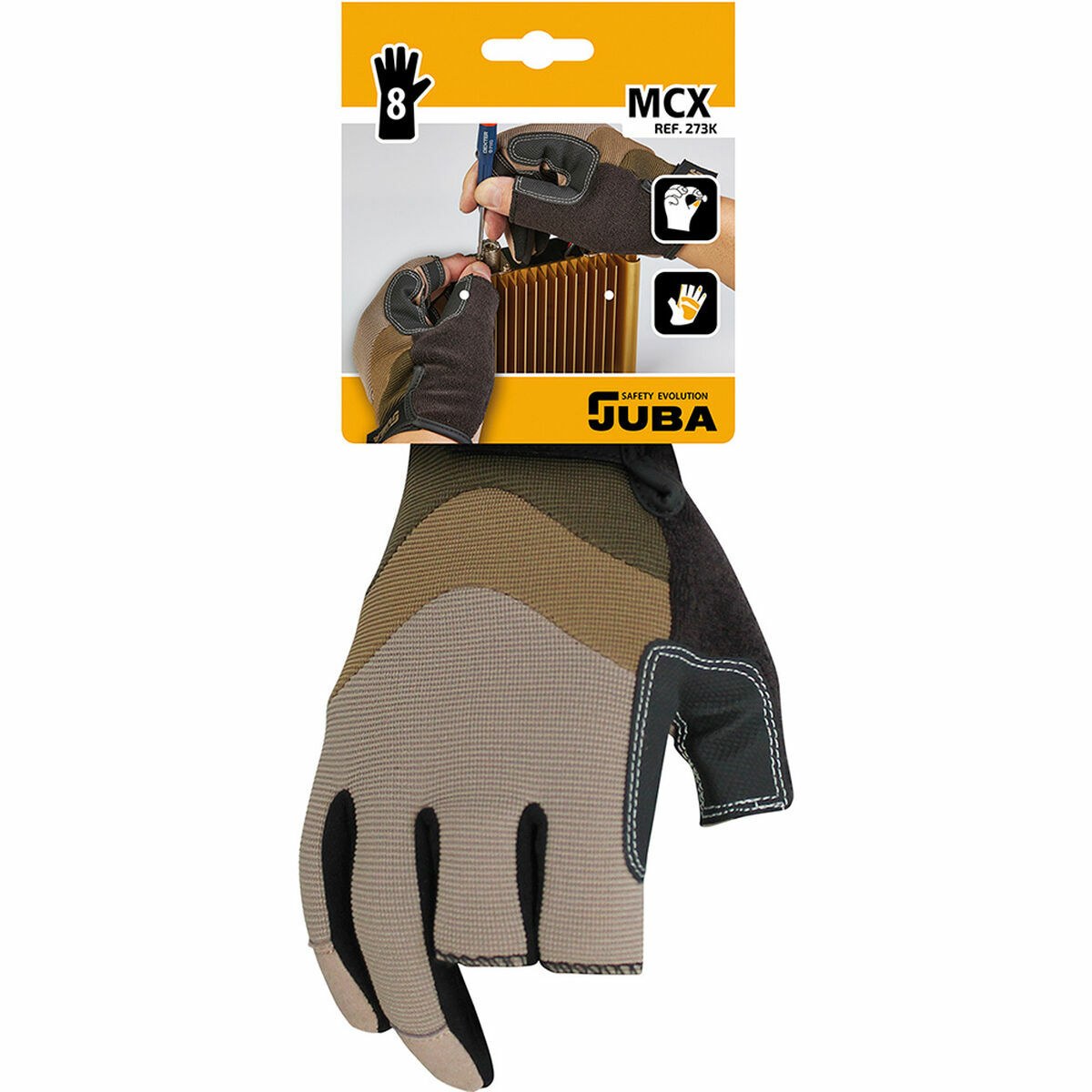 Work Gloves Mecanix Cut PVC Synthetic Leather Spandex Touchpad