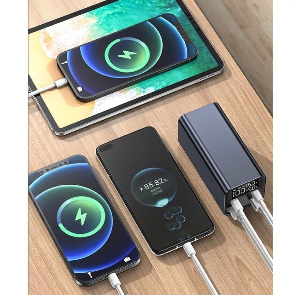 Внешнее зарядное устройство LEPOW65W20K Чёрный 20000 mAh Быстрая зарядка (40 штук)