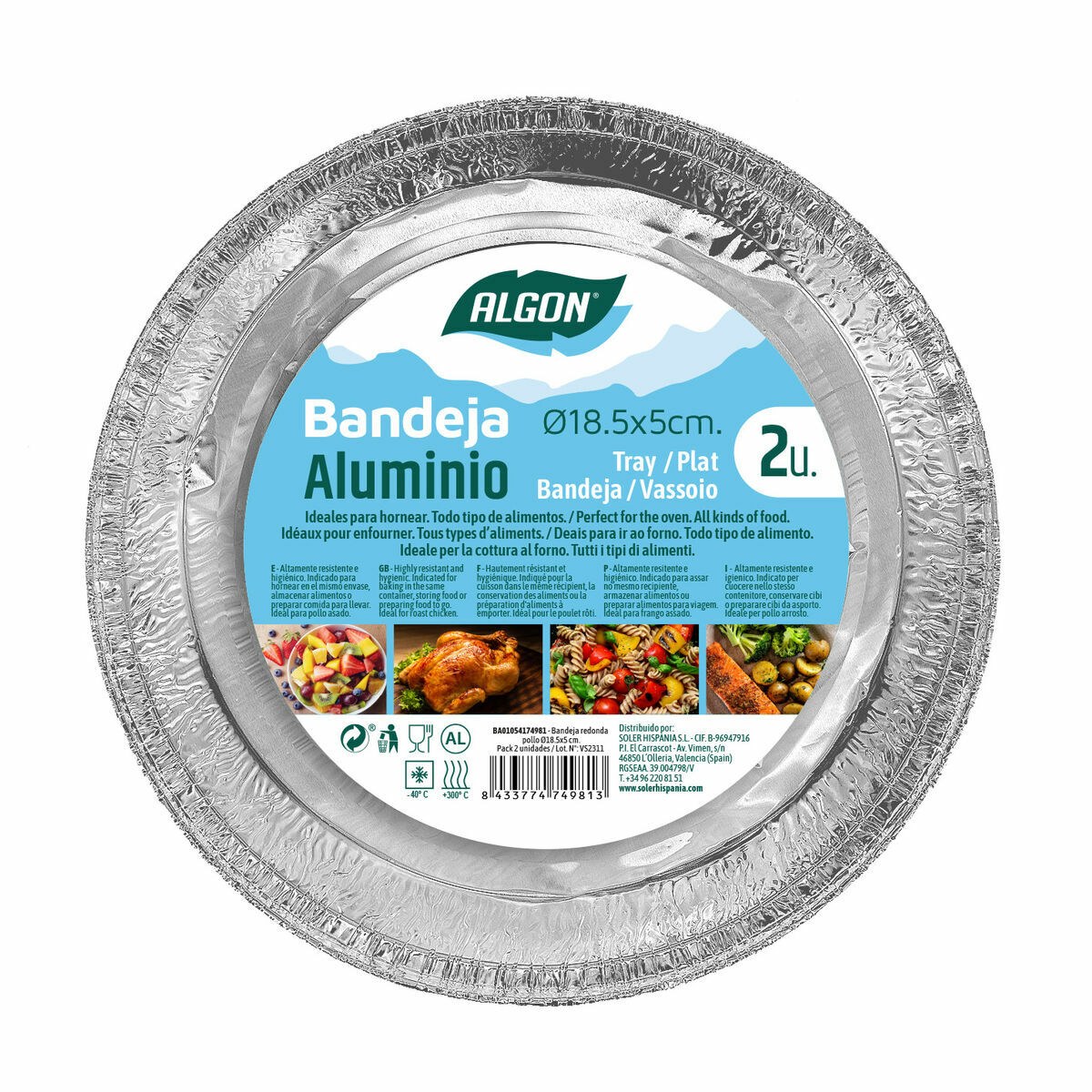 Set of trays Circular Chicken 24 Units