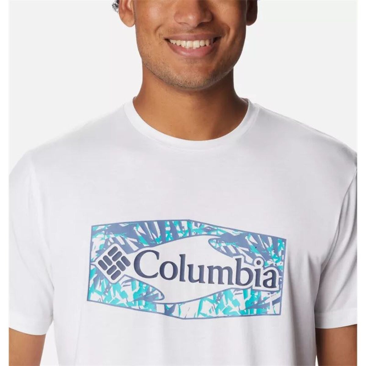 Short-sleeve Sports T-shirt Sun Trek™ Graphic White