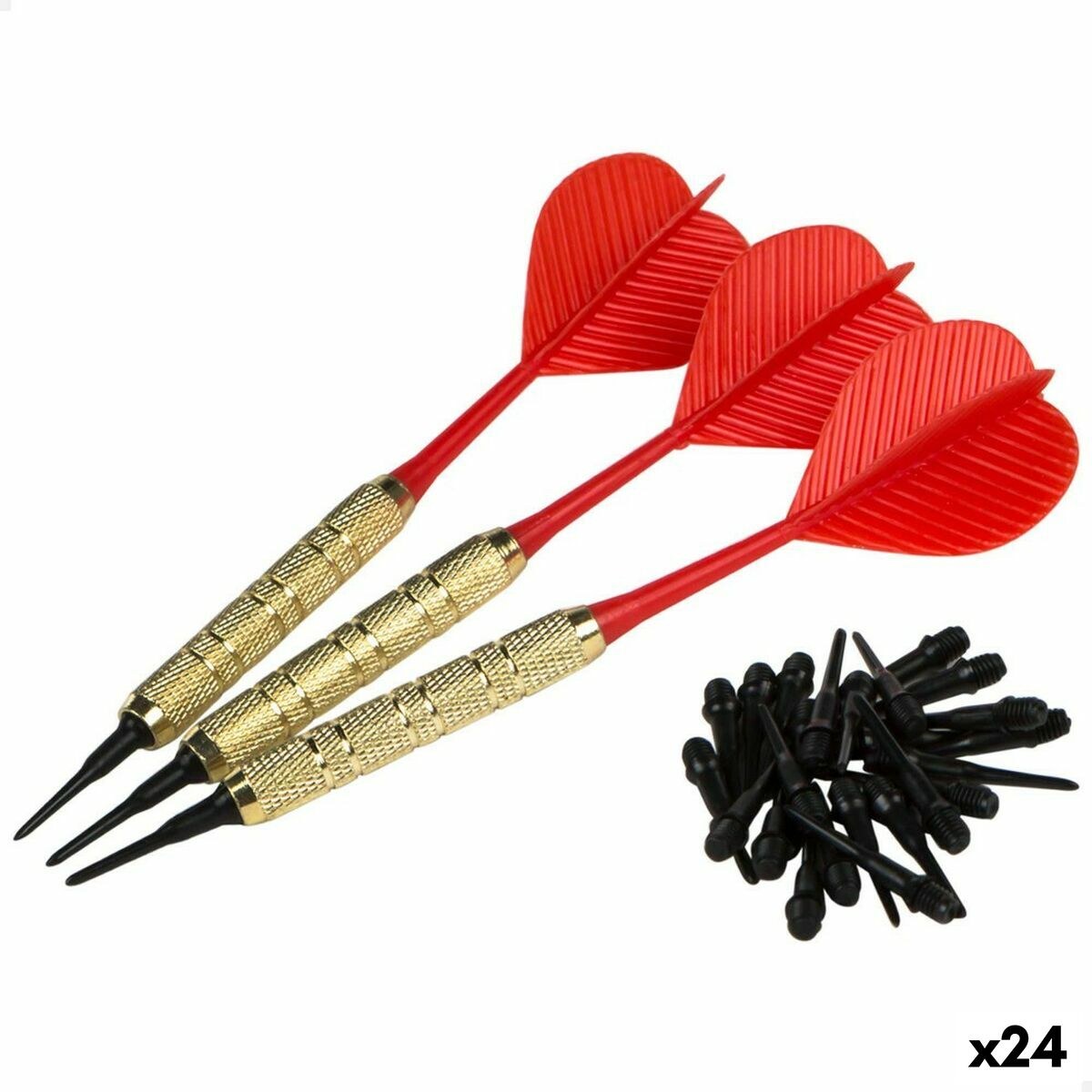 Дартс 14 cm Металл Пластик 24 штук