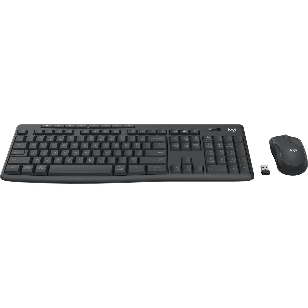 Клавиатура и мышь MK370 Серый Графитовый Испанская Qwerty