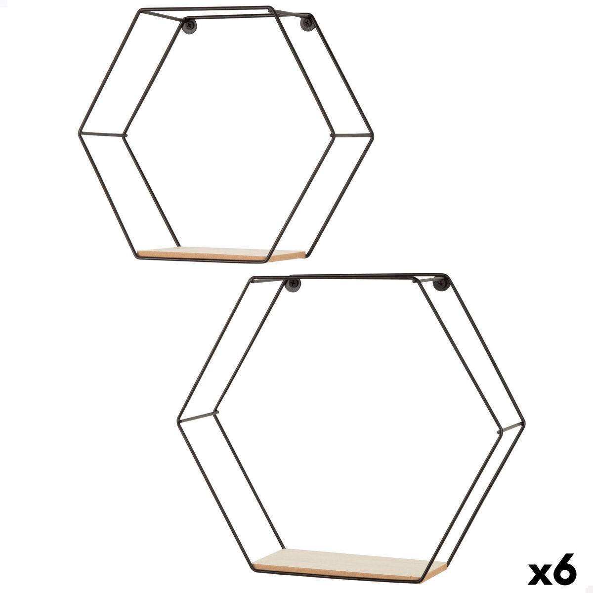 Полка Железо Деревянный MDF 29 X 26 X 10 CM (6 штук)