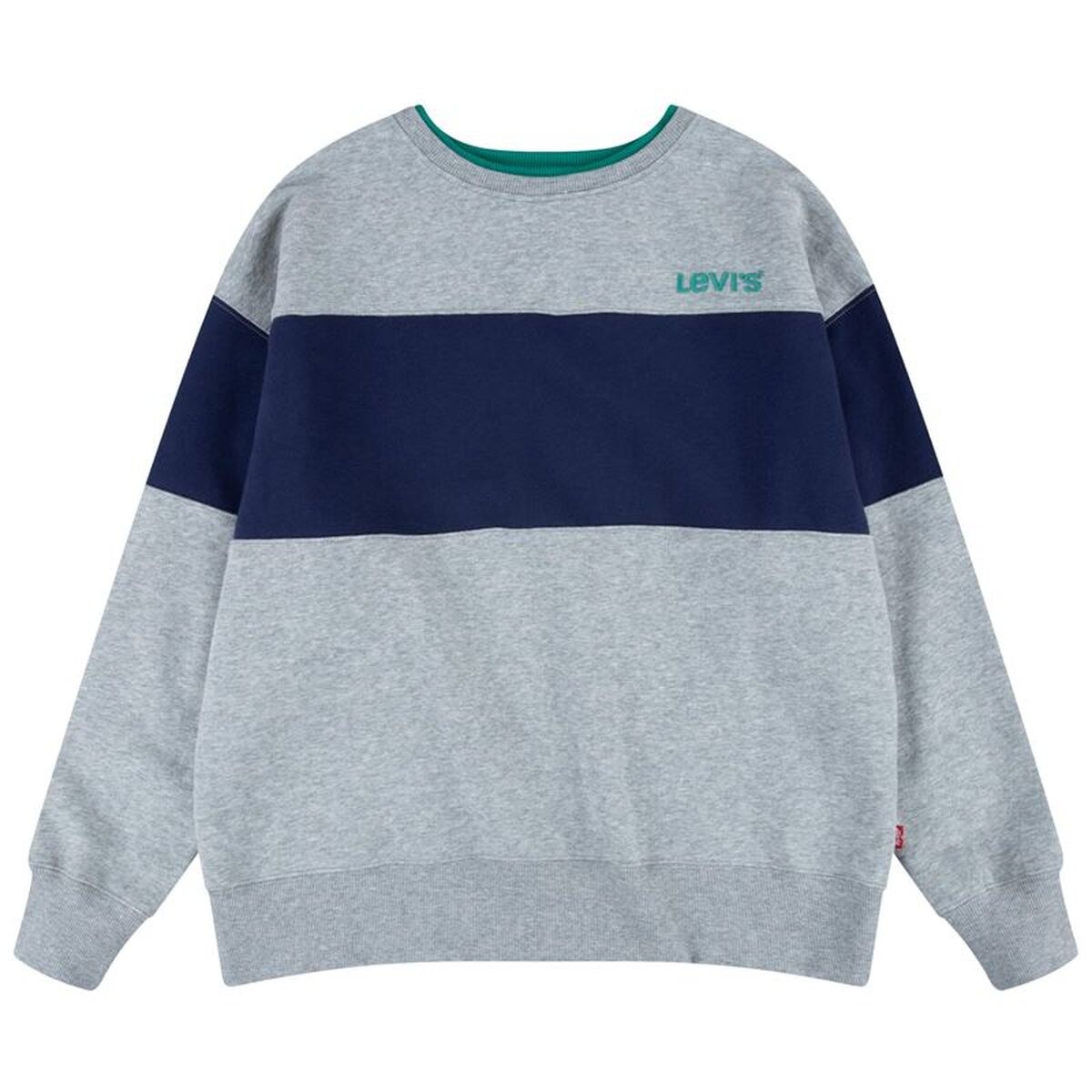 Children’s Sweatshirt without Hood Colorblock Crewneck Light grey