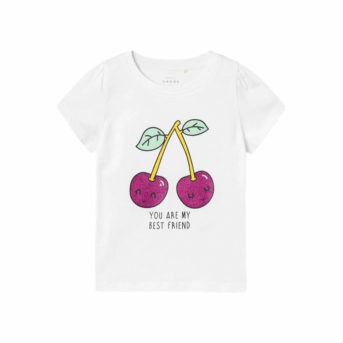 Child's Short Sleeve T-Shirt Nmfvibeke Capsl White
