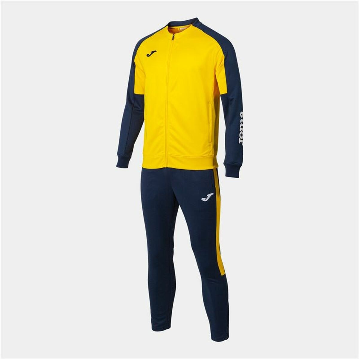 Tracksuit for Adults Eco Championship Yellow Navy Blue Children's Men 2 Pieces
