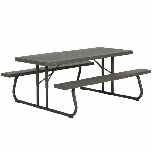 Стол для пикника Деревянный Коричневый Складной Сталь Пластик 183 x 145 x 74 cm