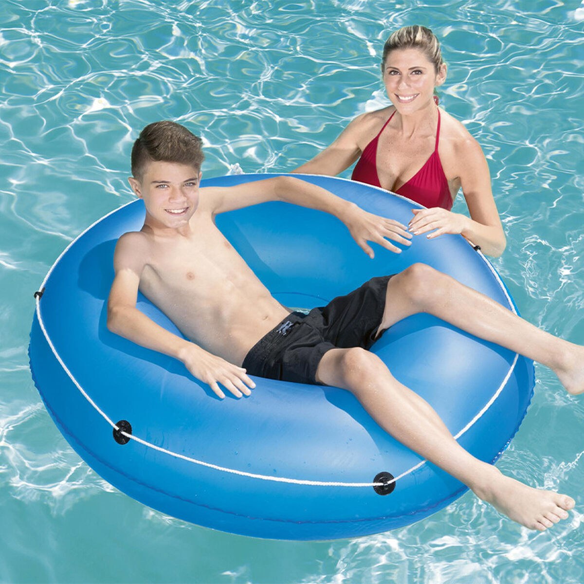 Inflatable Float Blue Orange Ø 119 cm