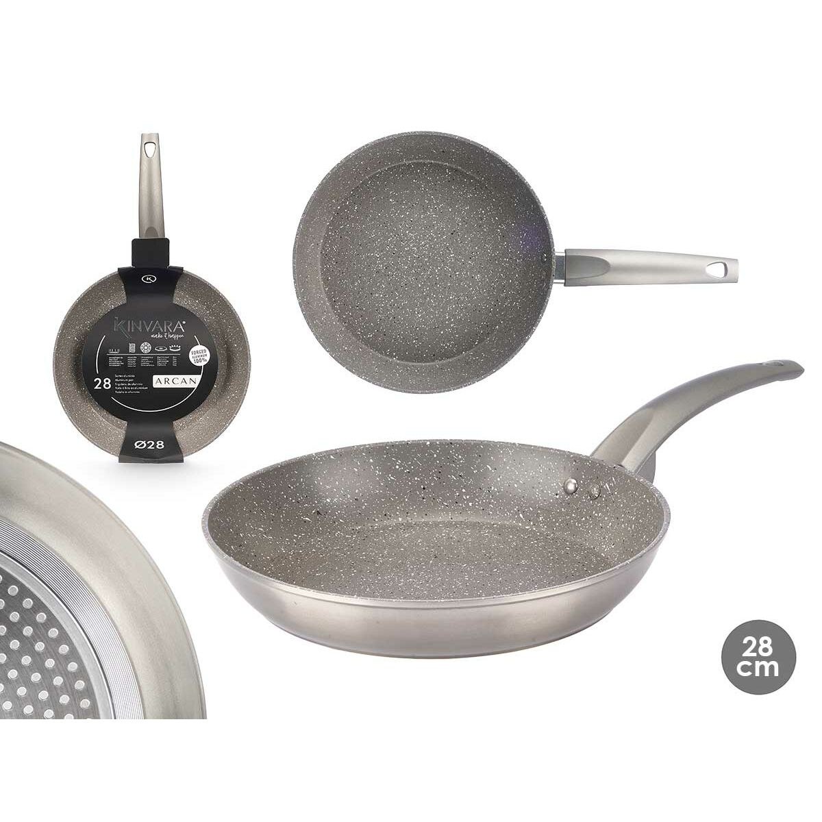 Non-stick frying pan Silver Aluminium Induction