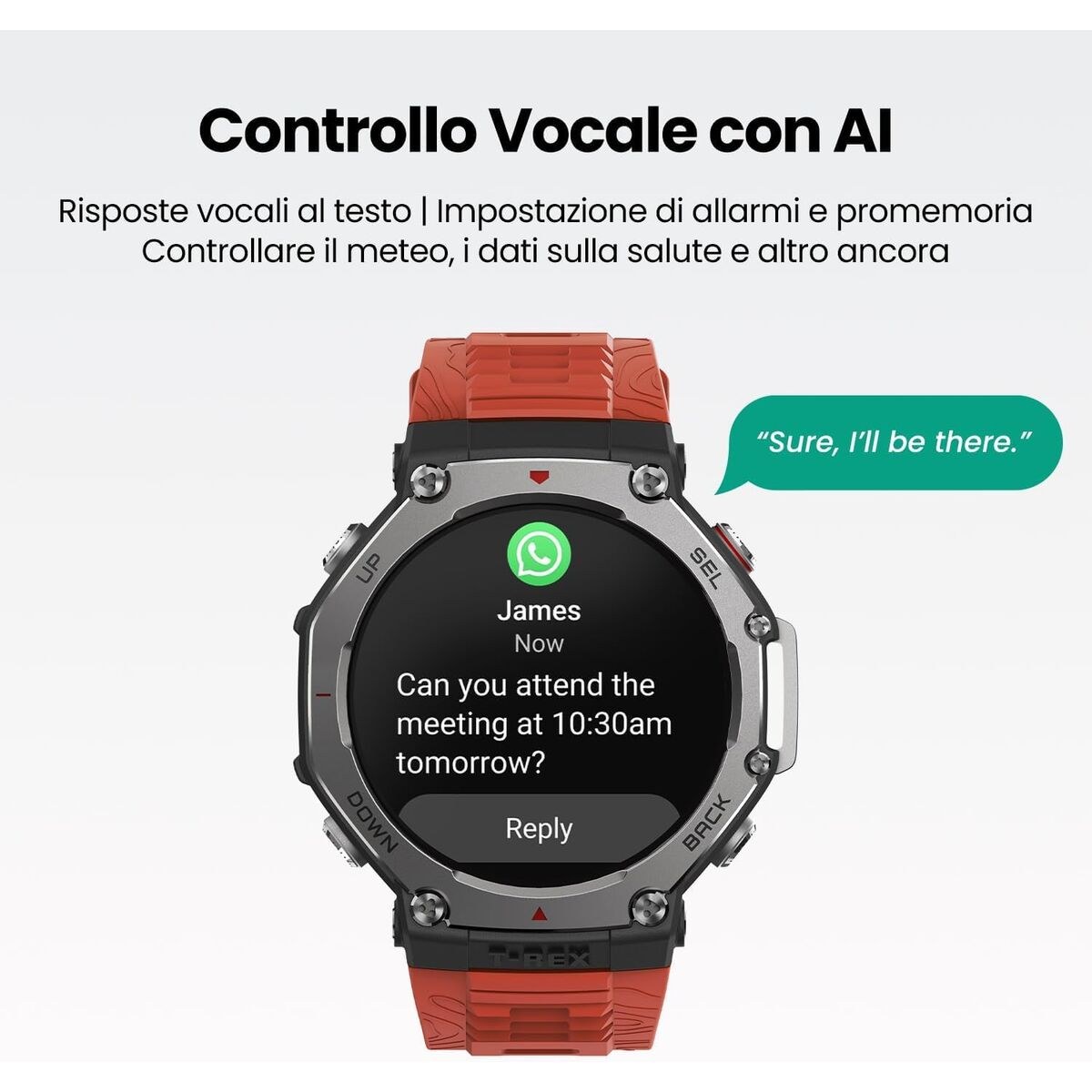 Smartwatch T-REX 3 Red 1,5" 47 mm