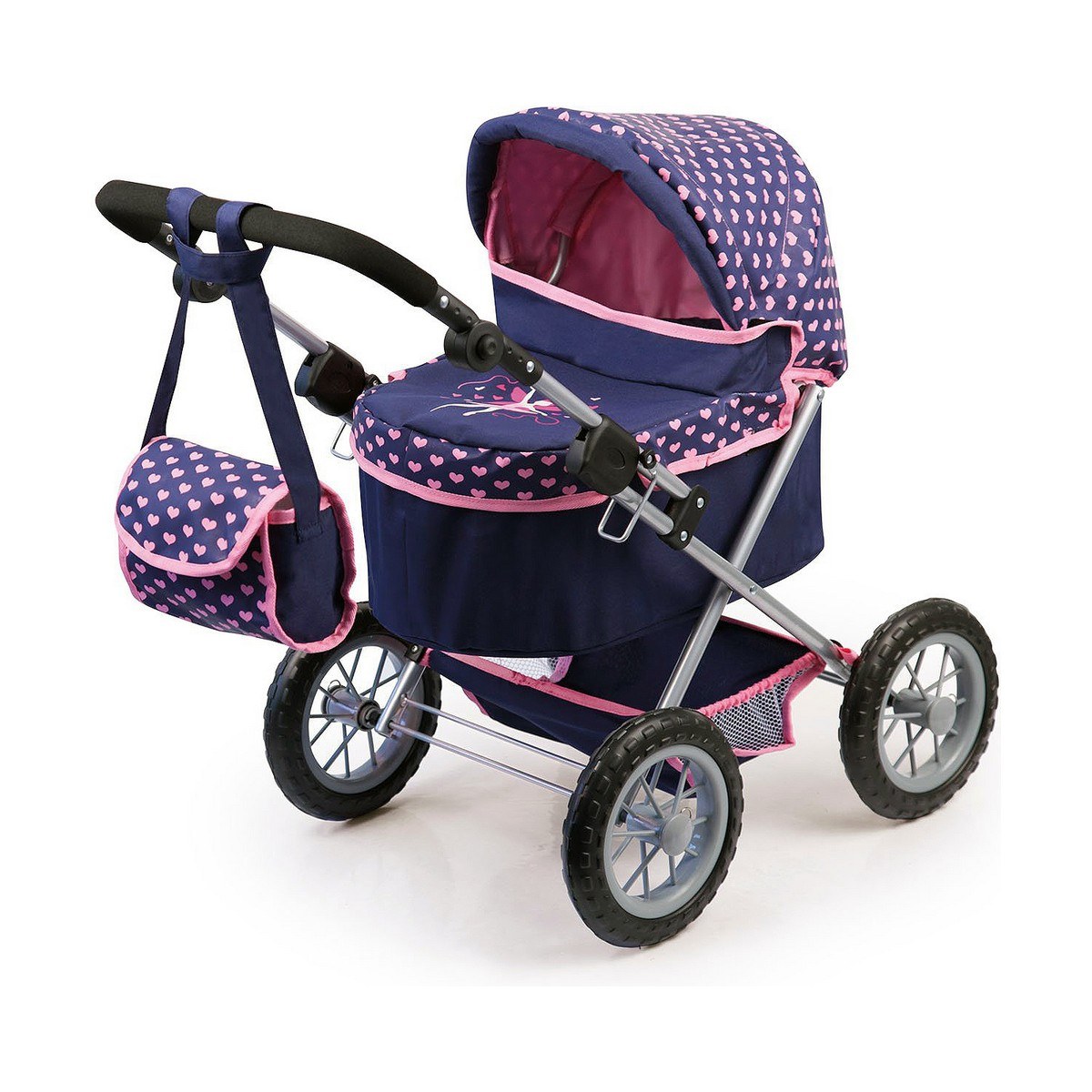Коляска для кукол Trendy Royal Special Version Синий Розовый 45 cm