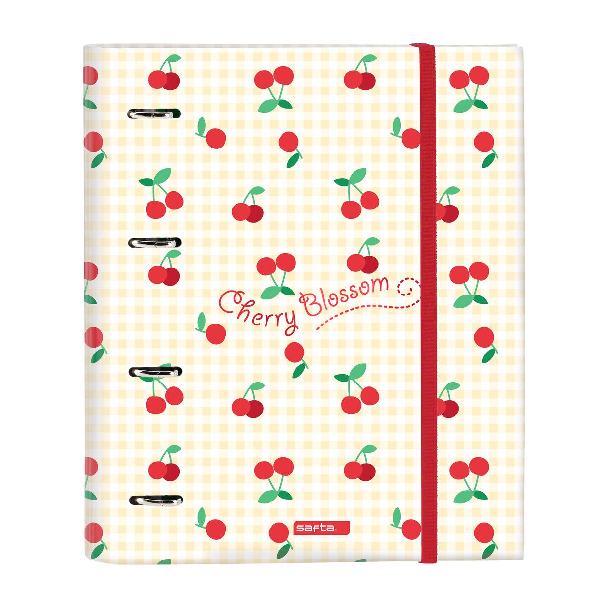 Ring binder Cherry A4 Beige (27 x 32 x 3.5 cm)