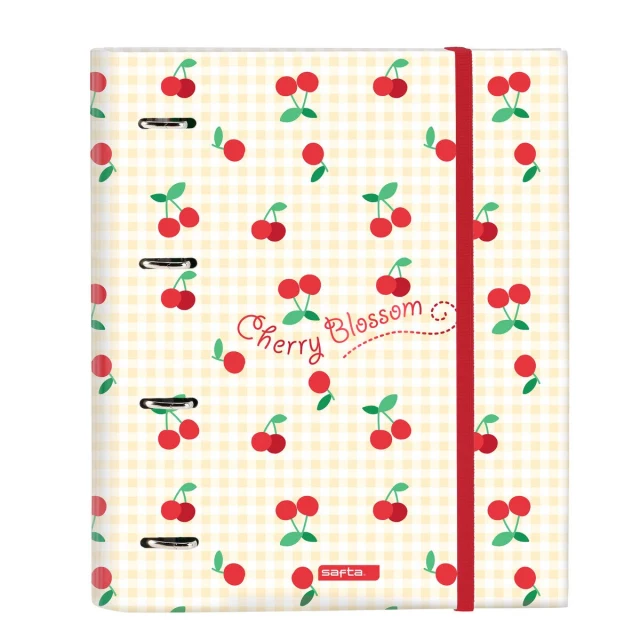 Ring binder Cherry A4 Beige (27 x 32 x 3.5 cm)