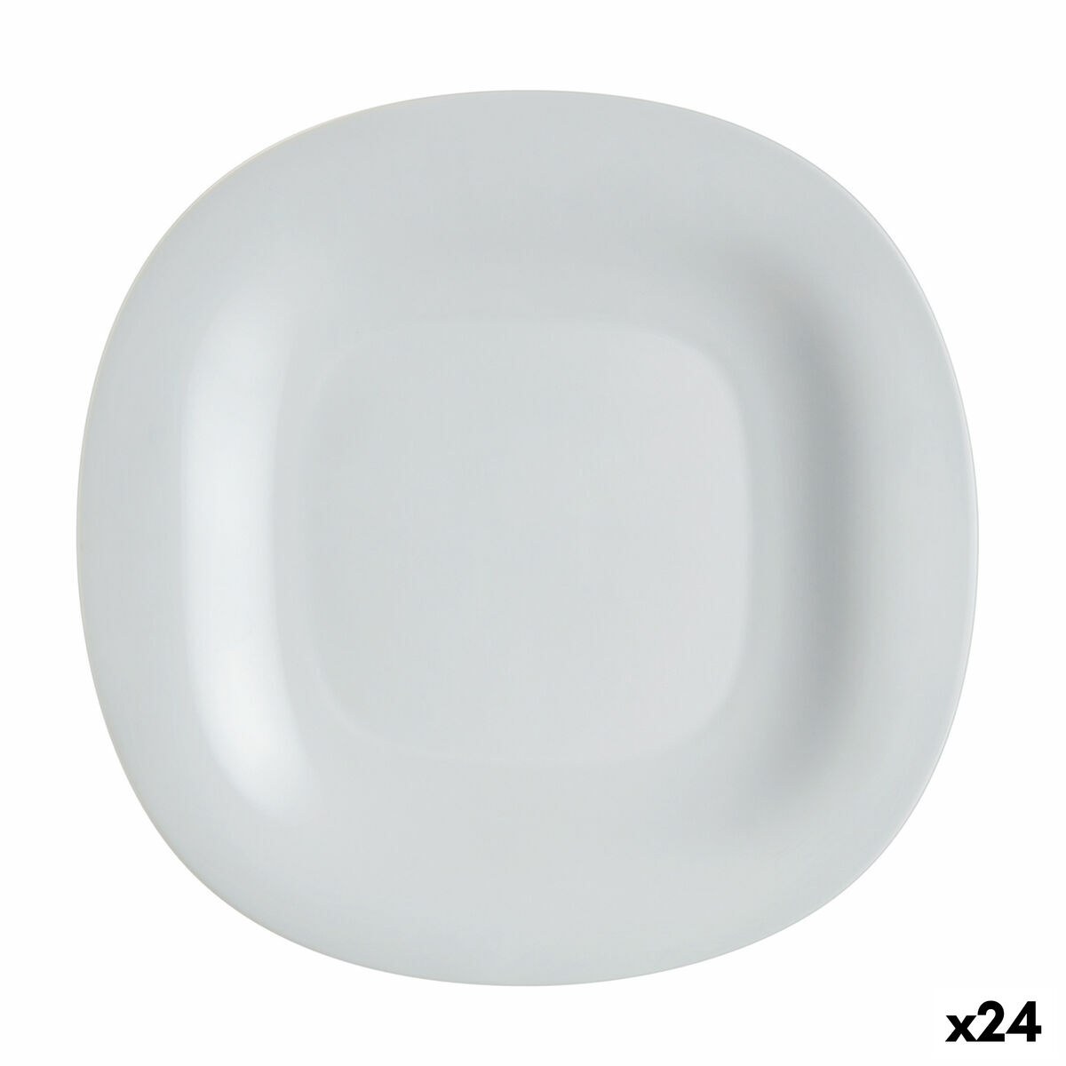 Flat plate Carine Granit Grey Glass Ø 27 cm