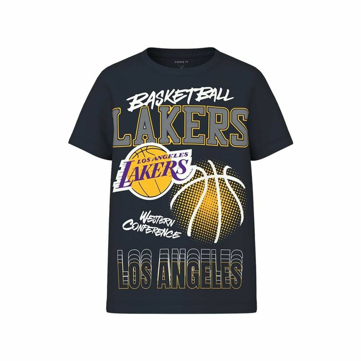 Детский Футболка с коротким рукавом mjyg Nba Box Ous Тёмно Синий