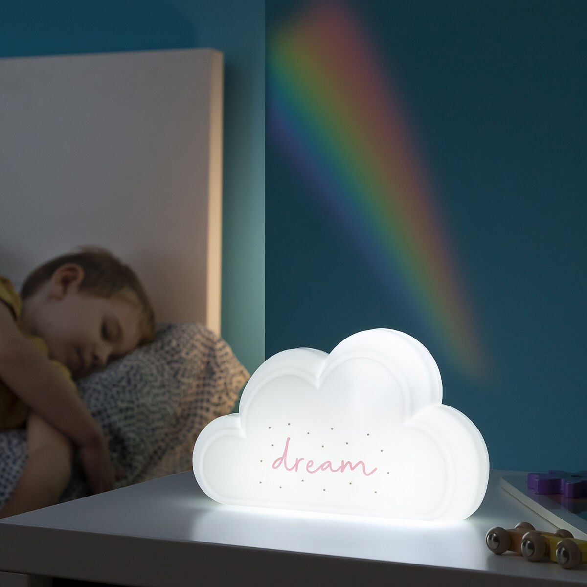Lamp with Rainbow Projector and Stickers Claibow