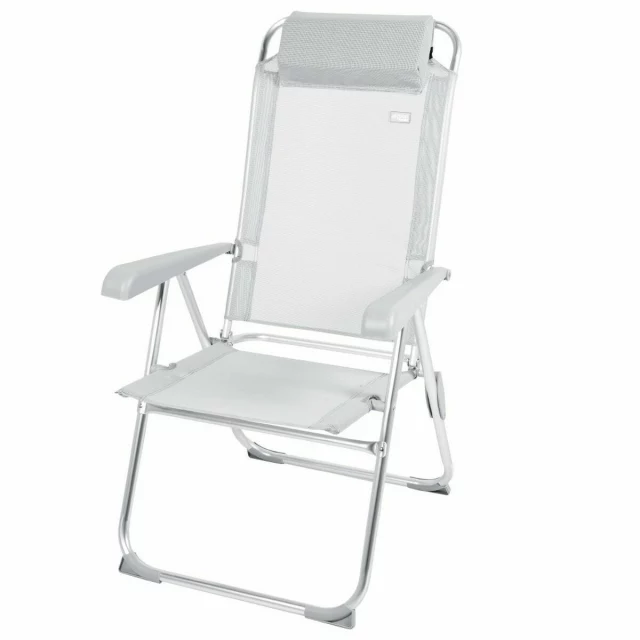 Folding Chair Reclining Grey 44 x 55 x 101 cm