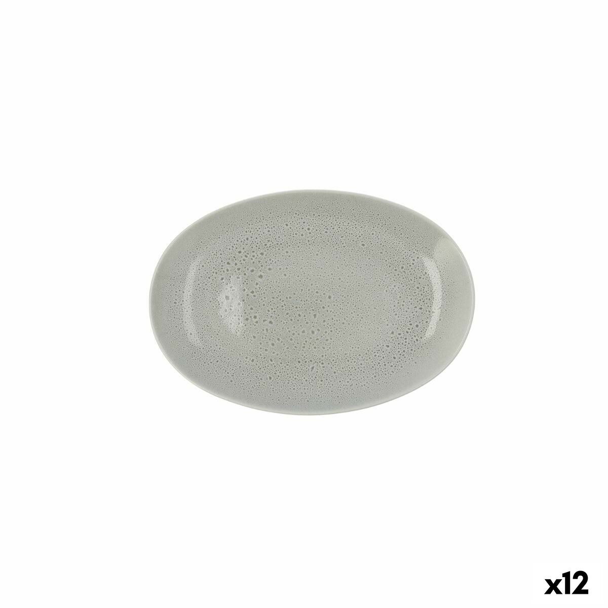 Snack tray Porous Ceramic Green Ø 26 cm (12 Units)