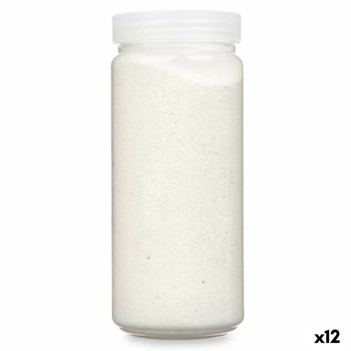 Декоративный песок Белый 700 g 6,2 x 15,3 x 6,2 cm 6,5 x 15,8 x 6,5 cm (12 штук)