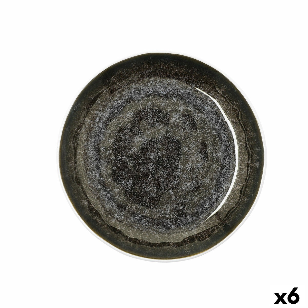 Deep Plate Elite Brown Ceramic 21,5 x 4,6 cm (6 Units)