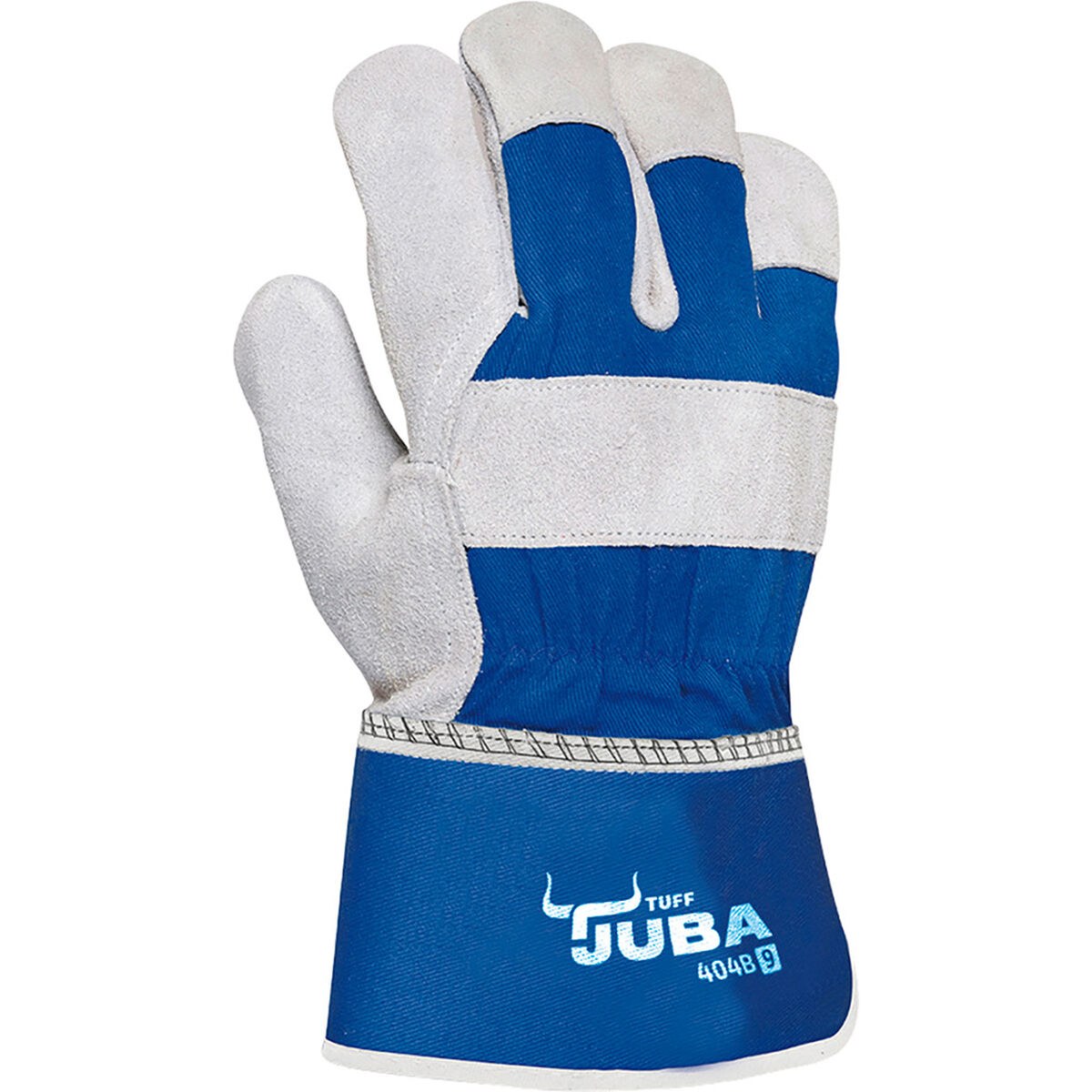 Work Gloves Blue/White Suede