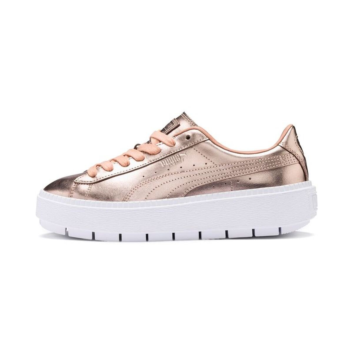 Женские спортивные кроссовки Basket Platform Trace Luxe Коричневый