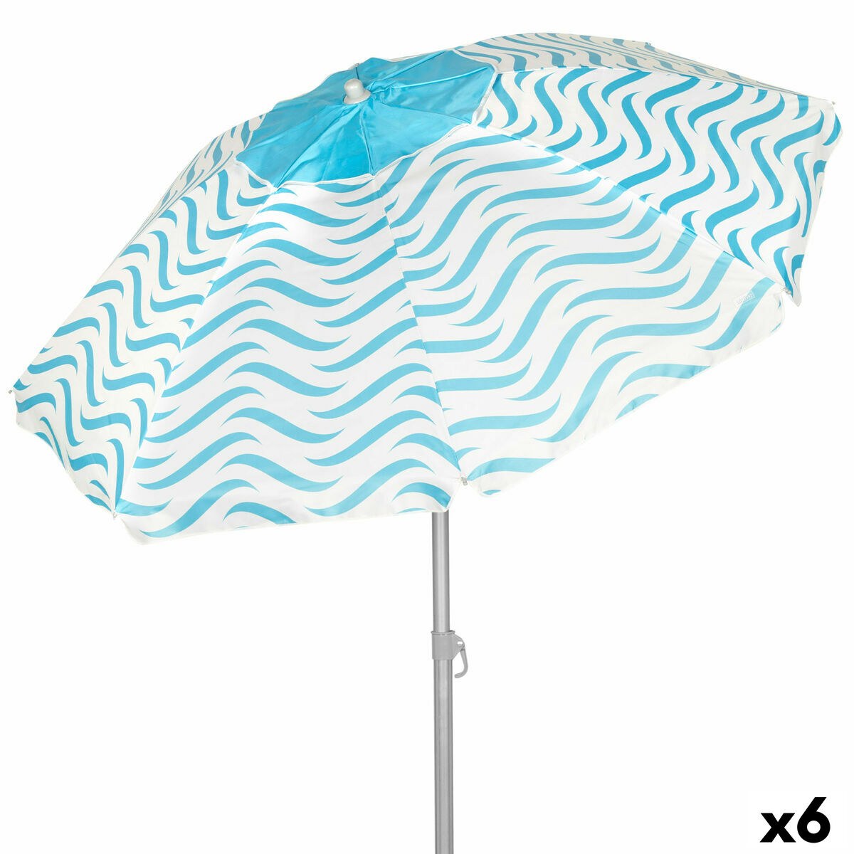 Пляжный зонт Синий Ø 220 cm 220 x 200 x 220 cm (6 штук)