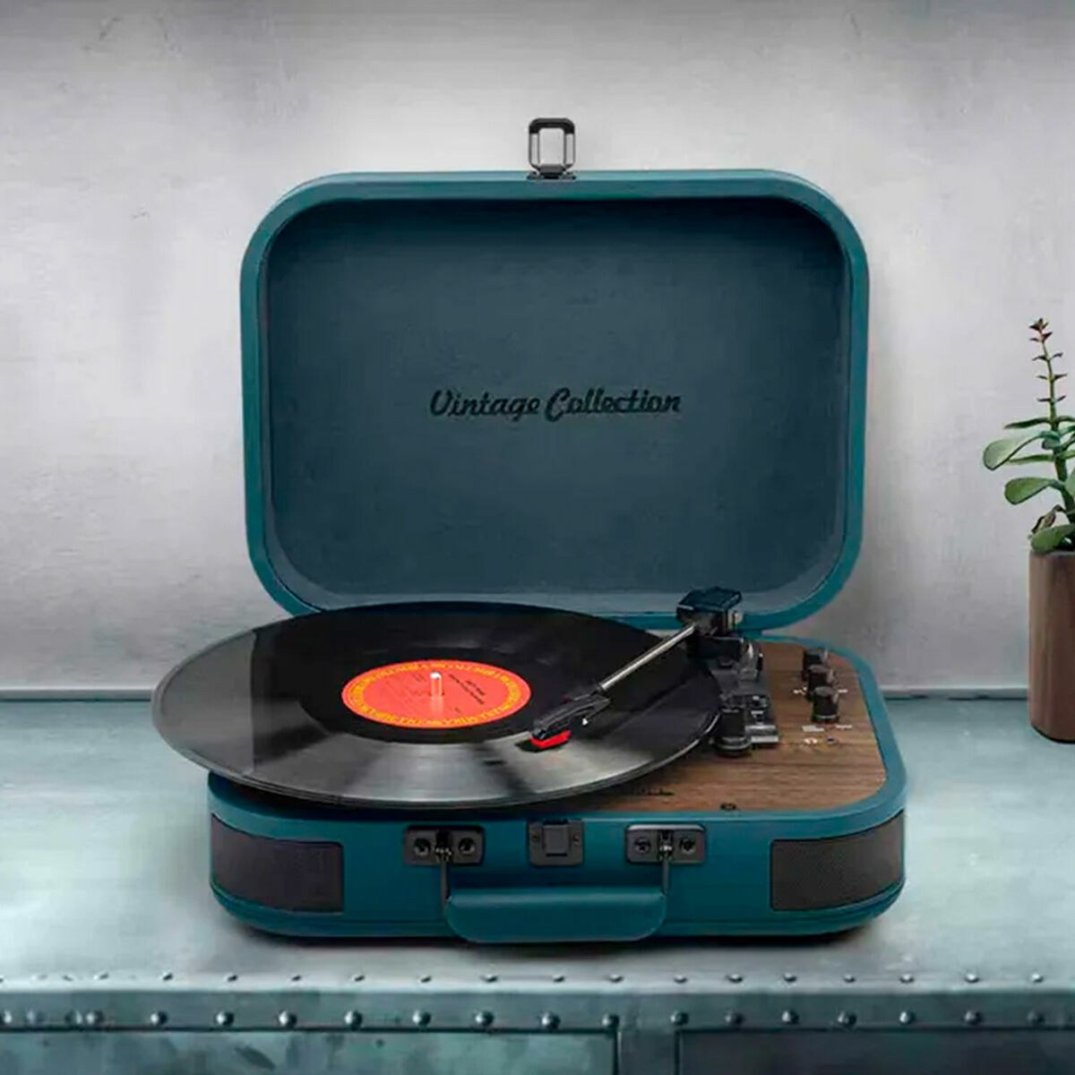 Record Player Blue