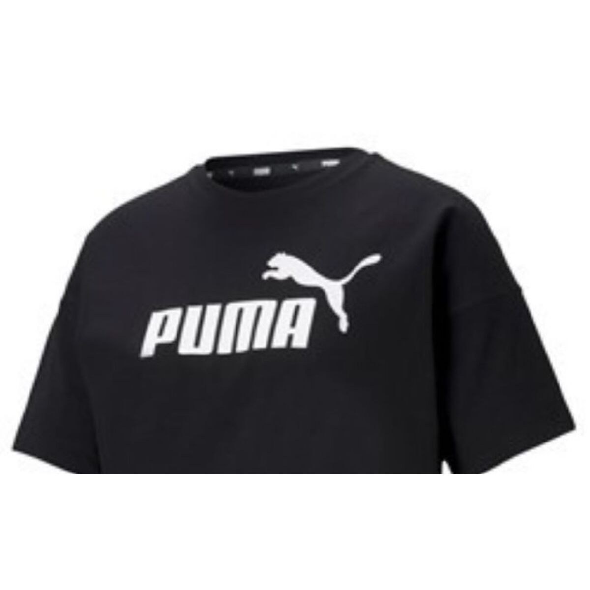 Women’s Short Sleeve T-Shirt CROPPED LOGO TEE 586866 01 Black